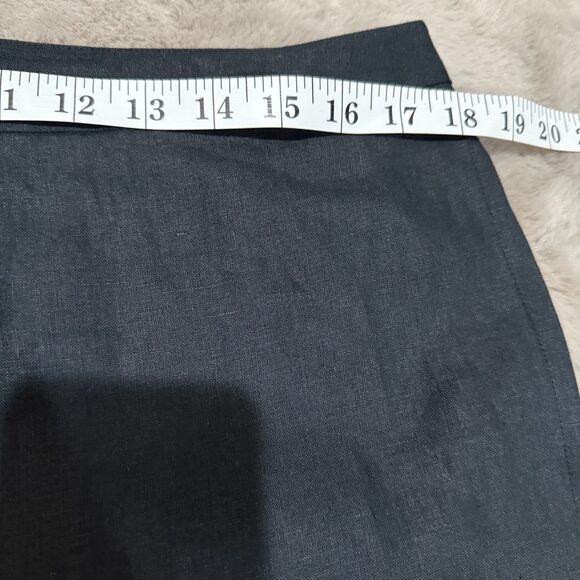 Real Clothes Black‎ 100% Irish Linen Pants Women's 14 Classic Nature Minimalist - Picture 8 of 10